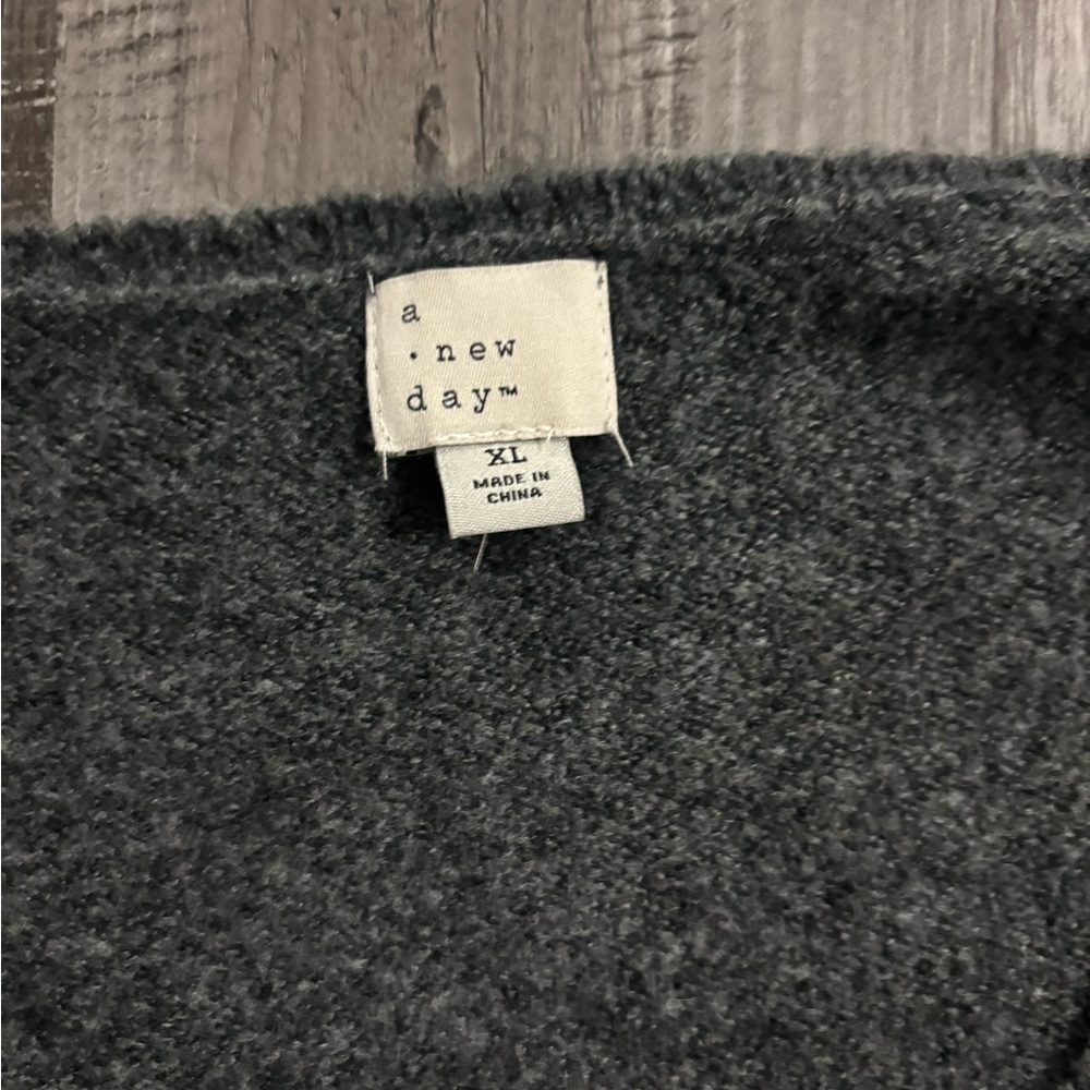 a new day Charcoal V-Neck Sweater - Picture 2 of 4